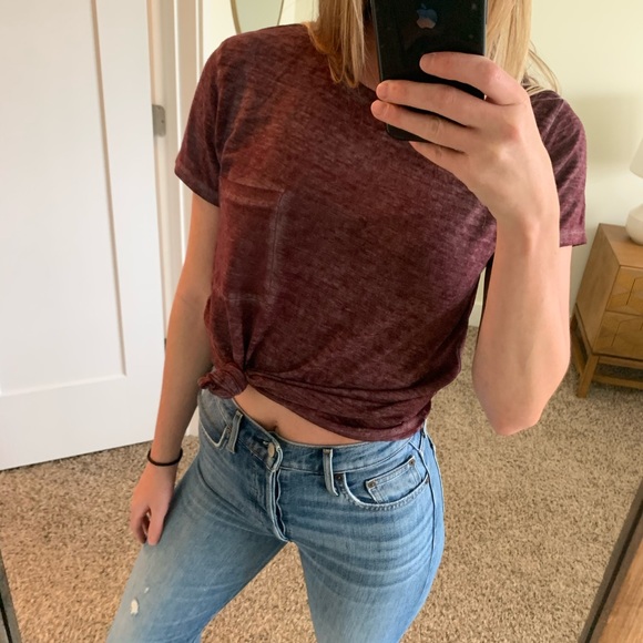 Abercrombie & Fitch Tops - Abercrombie Faded Basic One Pocket Tee